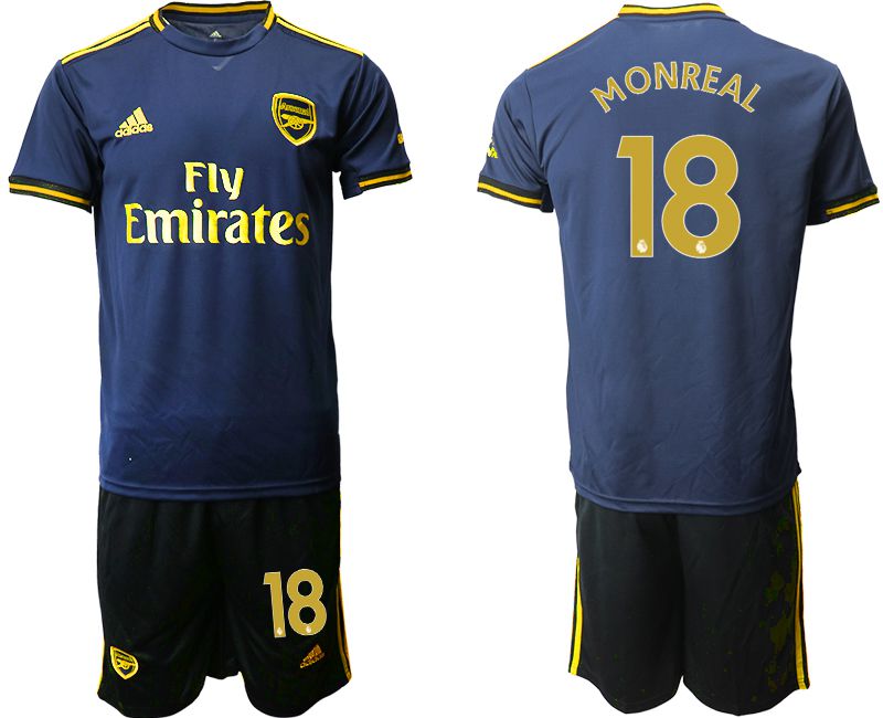 Men 2019-2020 club Arsenal away #18 blue Soccer Jerseys
